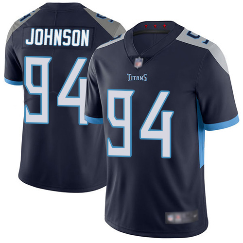Tennessee Titans Limited Navy Blue Men Austin Johnson Home Jersey NFL Football #94 Vapor Untouchable